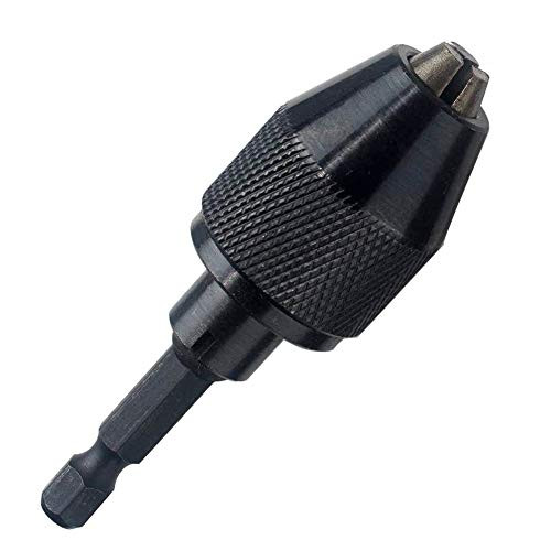 Eyech 0.3-6.5mm Keyless Drill Chuck 1/4-Inch Hex Shank Conversion Tool Quick Change Adapter Converter Chuck Woodworking Tool