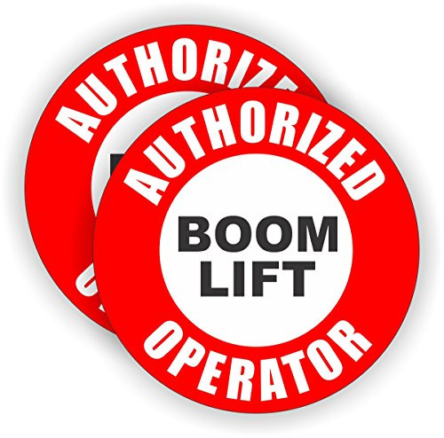 Authorized Boom Lift Operator Hard Hat Sticker / Helmet Decal Label Lunch Tool Box
