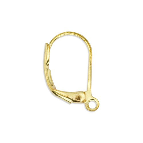 Artistic Wire Beadalon Lever Back Plain Nickel Free Gold Plated, 6-Piece