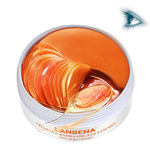 Vitamin C Hydra-Gel Eye Patches - Gel Eye Mask for Eyes Puffiness Anti-Aging Remove Eye Bags Relieve Dark Circles Moisturizing Eyes Skin (30 Pairs)