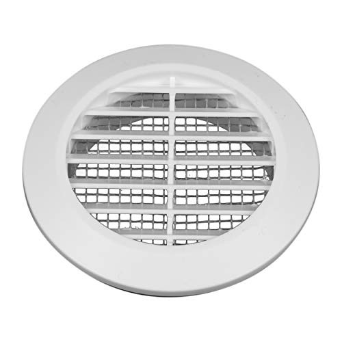 Vent Systems Door Air Register - Mini Circle - Ventilation Grille - Indoor Vent Grates - Bathroom, Cabinet, Garage Through The Door Vent Cover - 1piece