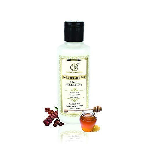 Khadi Natural Herbal Shikakai and Honey Conditioning Conditioner for all Hair Types SLS and Paraben Free (210 ml) Khadi Natural Herbal Shikakai and Honey Conditioning Conditioner for all Hair Types SLS and Paraben Free (210 ml)