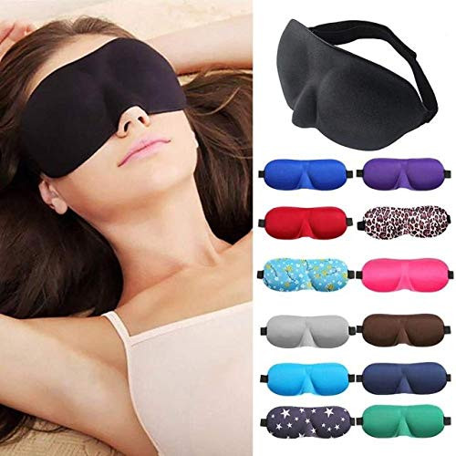 3D Sleep Mask Natural Sleeping Eye Mask Eyeshade Cover Shade Eye Patch Women Men Soft Portable Blindfold Travel Eyepatch (Leopard)