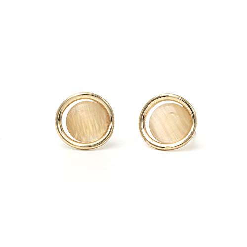 Mynaonao Sterling Silver Stud Earrings, Opal Stud Earrings, Sterling Silver Stud Earrings for Women, Opal Stud Earrings for Women (Single Opal Stone  and  Round Shape) Mynaonao Sterling Silver Stud Earrings, Opal Stud Earrings, Sterling Silver Stud Earrings for Women, Opal Stud Earrings for Women (Single Opal Stone  and  Round Shape)
