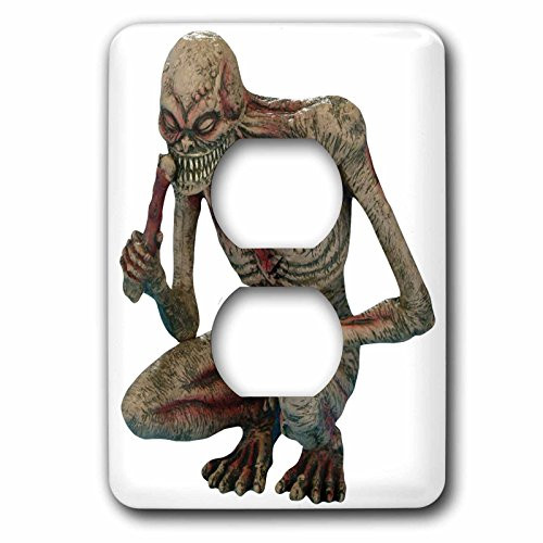 3dRose lsp_131220_6  Halloween Gory Squatting Zombie 2 Plug Outlet Cover