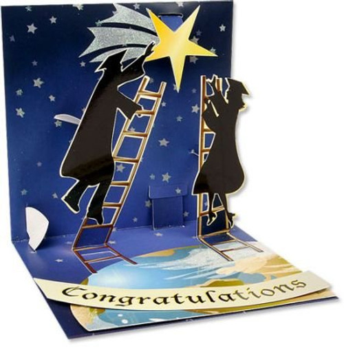 3d Greeting Card - Reach for the Stars Graduate 3d Greeting Card - Reach for the Stars Graduate