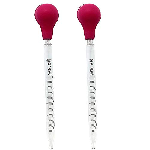 OESS Glass Graduated Dropper Pipettes with Red Rubber Caps 10ml Pk/2 OESS Glass Graduated Dropper Pipettes with Red Rubber Caps 10ml Pk/2