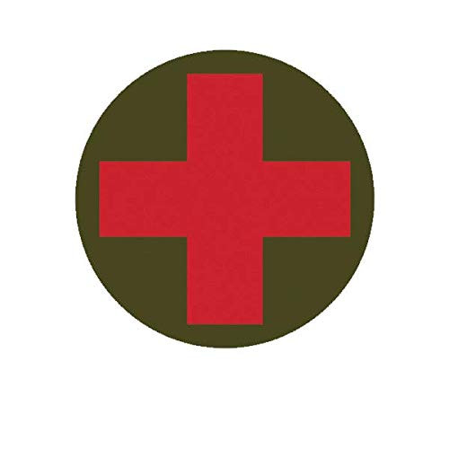 ION Graphics Round Combat Medic Cross Sticker Decal Vinyl 5" Bumper Locker Laptop Window - Sticks to Any Surface