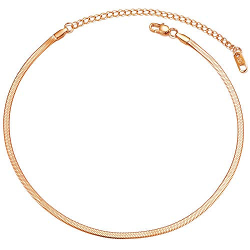 PROSTEEL Rose Gold Choker for Girls Herringbone Necklace Chokers Women Womens Jewelry Stainless Steel Snake Chain Cute Chokers PROSTEEL Rose Gold Choker for Girls Herringbone Necklace Chokers Women Womens Jewelry Stainless Steel Snake Chain Cute Chokers