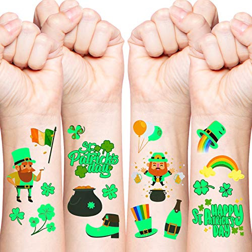 Irish Tattoos for Kids, St. Patrick's Day Decorations Irish Shamrock Tattoos Saint Patricks Day Accessories Party Favors Gifts