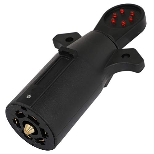 ECCPP 7-Way RV Blade Trailer Connector LED Light Wire Tester Adapter Plug
