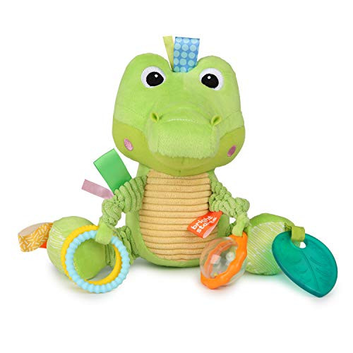 Bright Starts Bunch-O-Fun Plush Activity Toy - Alligator, Ages 3 Months Plus