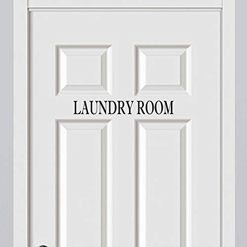 Laundry Room Wall Decor Decal Sticker - Laundry Room Door Decals - Laundry Room - 18x2.25-Black Laundry Room Wall Decor Decal Sticker - Laundry Room Door Decals - Laundry Room - 18x2.25-Black