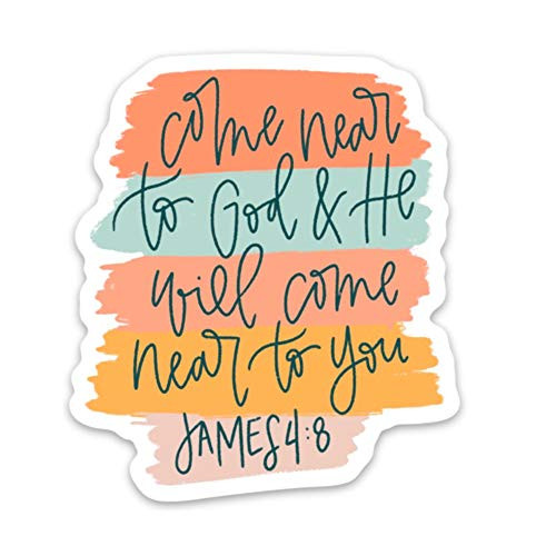 Faith stickers - Christian stickers about Jesus, God, scripture quotes, Bible verse, religion, prayer - Waterproof vinyl decals for a Bible journal, laptop, etc