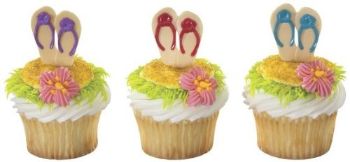 Summer Flip Flop Cupcake Picks ~ 24 pcs by Hallmark