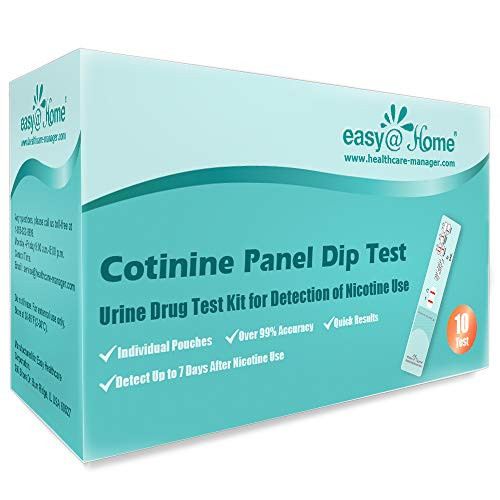 EasyAHome 10 Pack Nicotine Urine Test Strips Kit, Sensitive Rapid Testing Detection 200 ng/mL  ECOT-114