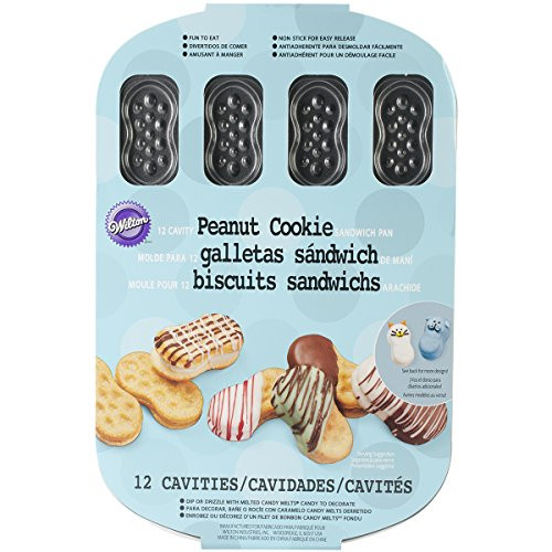 Wilton 12 Cavity Cookie Peanut Shaped Pan Wilton 12 Cavity Cookie Peanut Shaped Pan