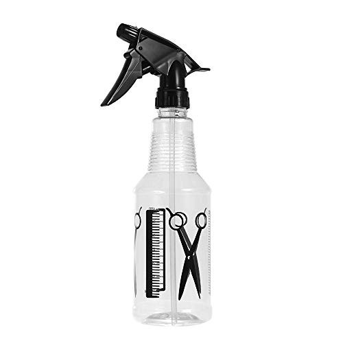 YUSONG 15oz Hair Spray Bottle, Empty Essential Oils Water Plastic Mister Container, Mist Bottles Sprayer for Cleaning with Adjustable Trigger Continuous Misting for Hairstyling