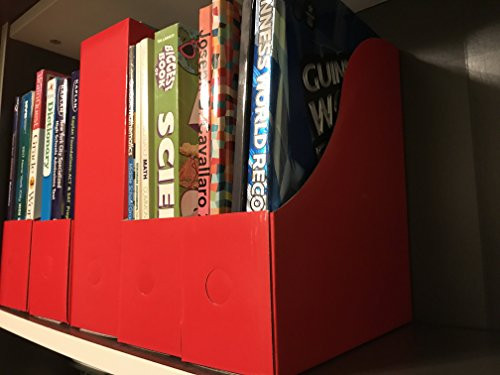 Royal 5 RED Magazine File Holders Storage Boxes 12 1/4"H x 3 1/2"W x 9 3/4"D