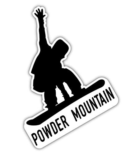 Powder Mountain Utah Ski Adventures Souvenir 4 Inch Vinyl Decal Sticker Board Design