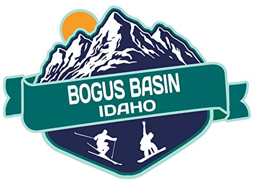 Bogus Basin Idaho Ski Adventures Souvenir 4 Inch Vinyl Decal Sticker Mountain Design Bogus Basin Idaho Ski Adventures Souvenir 4 Inch Vinyl Decal Sticker Mountain Design