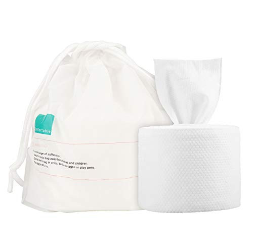 YONOY Disposable Face Towel 100 percent Cotton Facial Cotton Tissue for Sensitive Skin and used as Cleansing Towelettes, Makeup Remover