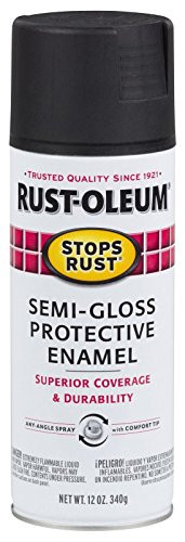 Rust-Oleum 7798830 Stops Rust Spray Paint, 12-Ounce, Semi Gloss Black