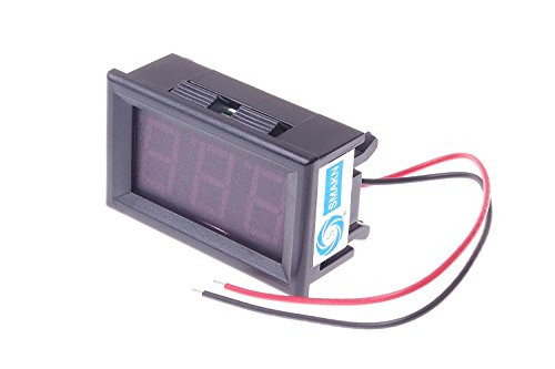 SMAKN 2 Wire Red Dc 4.0-30v LED Panel Digital Display Voltage Meter Voltmeter Automatically Adjust the Precision