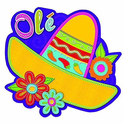 Cinco De Mayo Fiesta Sombrero With Flowers Cutout | Party Decoration