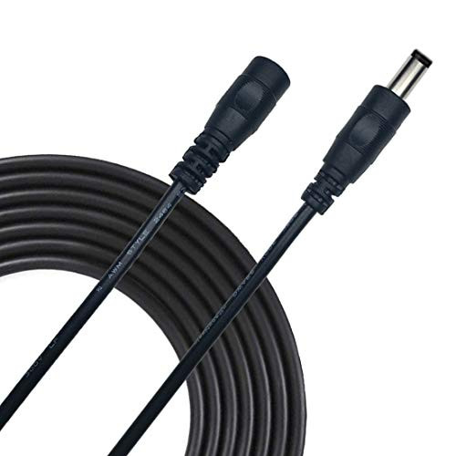 Liwinting DC Extension Cable 2.5mm / 5.5mm Male to Female Connector, DC Power Cord Extension Cable for Power Adapter, 12V CCTV Wireless IP Camera, Monitors - 3m Black