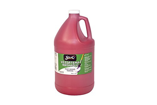 Sax Washable Versatemp Heavy Bodied Tempera Paint, Primary Red, 1 Gallon