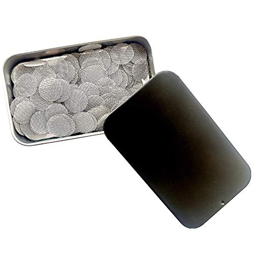 Ruilida 304 Stainless Steel Pipe Screens 3/4 Inch 200pcs Premium Thick, 0.75" Pipe Screen Filters with Metal Storage Box