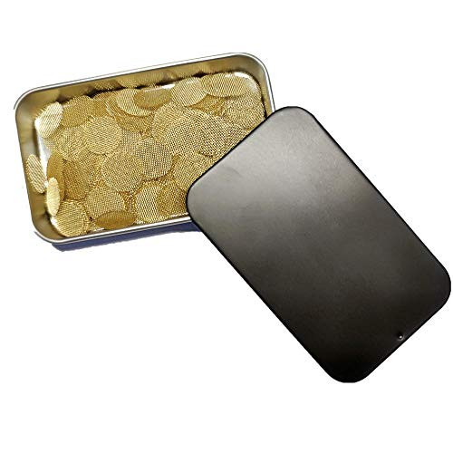 Ruilida Brass Pipe Screens 3/4 Inch 200pcs Premium Thick,0.75" Premium Pipe Screen Filters with Metal Storage Box