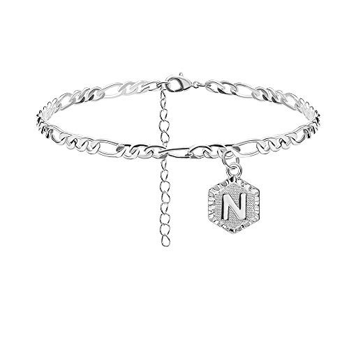 Gold Initial Anklet Silver Ankle Bracelets for Women Letter Anklet with Initials Figaro Chain Anklets A-Z Foot Jewelry Silver Gold Anklets for Women Gold Initial Anklet Silver Ankle Bracelets for Women Letter Anklet with Initials Figaro Chain Anklets A-Z Foot Jewelry Silver Gold Anklets for Women