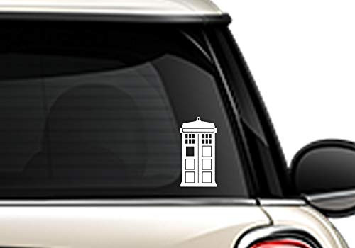 Doctor Who Tardis White SCI-FI/Comics/Games Automotive Decal/Bumper Sticker