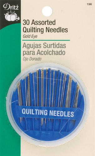 Dritz 156 Hand Needle Compact for Quilting, Assorted Sizes (30-Count)