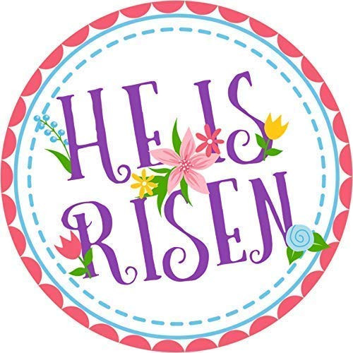He Is Risen Religious Easter Cross Stickers