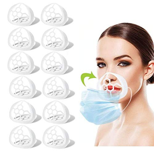 3D mask bracket silicone Face Inner Bracket for Comfortable Breathing, 3D Mask Bracket Inner Support Frame-Under Frame Lipstick Protector Keep Fabric off Mouth to Create More Breathing Space?10Pcs?