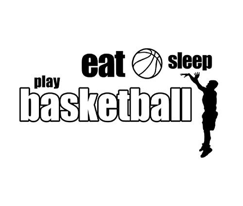 Eat Sleep Play Basketball decal 11"x22" ~ Removable Vinyl Wall Art Mural Decal Home Decor Letter Quote Stickers Eat Sleep Play Basketball decal 11"x22" ~ Removable Vinyl Wall Art Mural Decal Home Decor Letter Quote Stickers