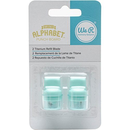 We R Memory Keepers 0633356630050 Accessories Punch Boards  and  Punches-Mini Alphabet Blades (2 Piece)