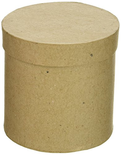Darice 2805-46FCAXS Paper Mache Box - Round with Lid - 3 x 3 in