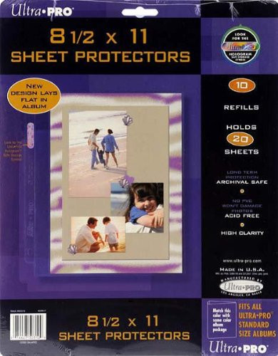 8.5-inch-by-11-inch Sheet Protector Album Refill Pages
