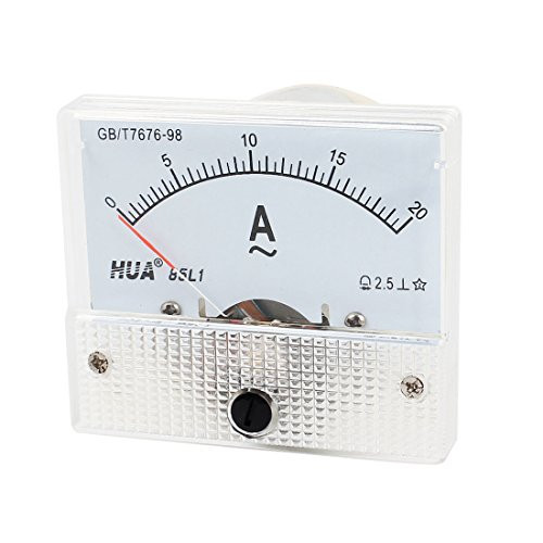 uxcell AC 0-20A Rectangle Analog Current Panel Ammeter Gaugeere Meter