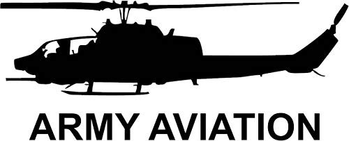 AH-1 Cobra Army Aviation 3 Mil Vinyl Sticker for Car or Truck Window