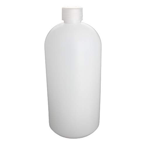 Othmro White Translucent Plastic Lab Chemical Reagent Bottle 1000ml Small Mouth Sample Sealing Liquid Storage Container 1pcs