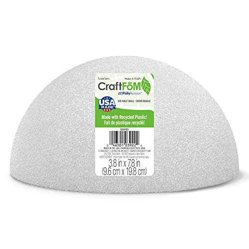FloraCraft CraftF?M Half Ball 3.8 Inch x 7.8 Inch White