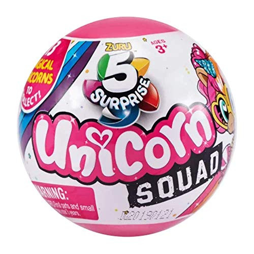 5 Surprise Unicorn Squad Mystery Collectible Capsule by Zuru - 1 Ball