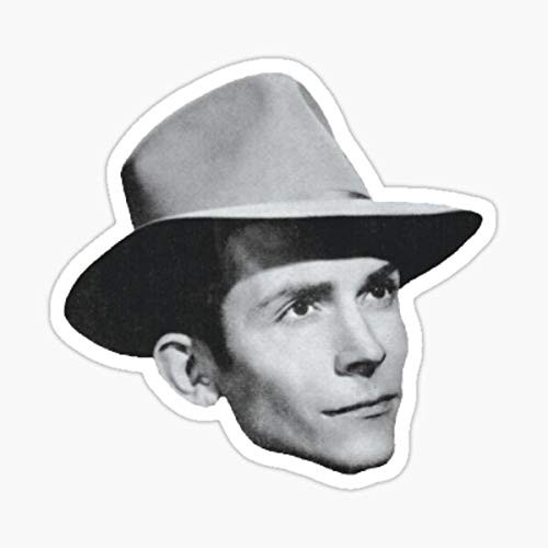 Hank Williams - Photograph Without Text Sticker - Sticker Graphic - Auto, Wall, Laptop, Cell, Truck Sticker for Windows, Cars, Trucks