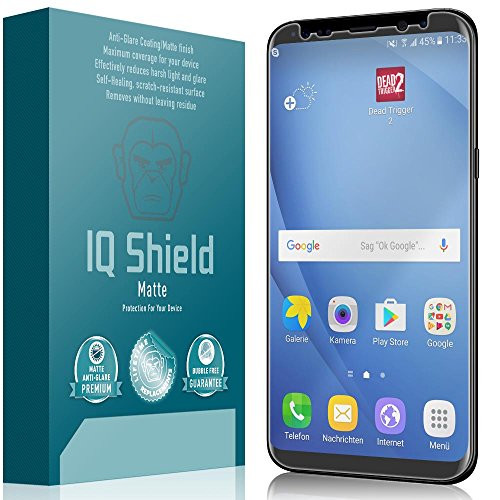 Galaxy S8 Screen Protector (Not Case Friendly) , IQ Shield Matte Full Coverage Anti-Glare Screen Protector for Galaxy S8 Bubble-Free Film