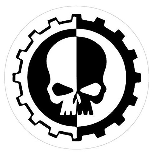 Warhammer 40k Adeptus Mechanicus, Warhammer Decal Sticker - Sticker Graphic - Auto, Wall, Laptop, Cell, Truck Sticker for Windows, Cars, Trucks